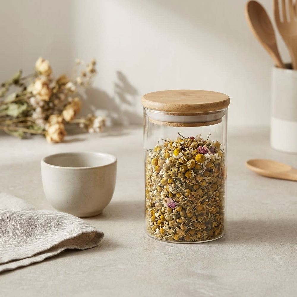 vios Airtight Borosilicate Glass Storage Jar | Preserves Food Quality