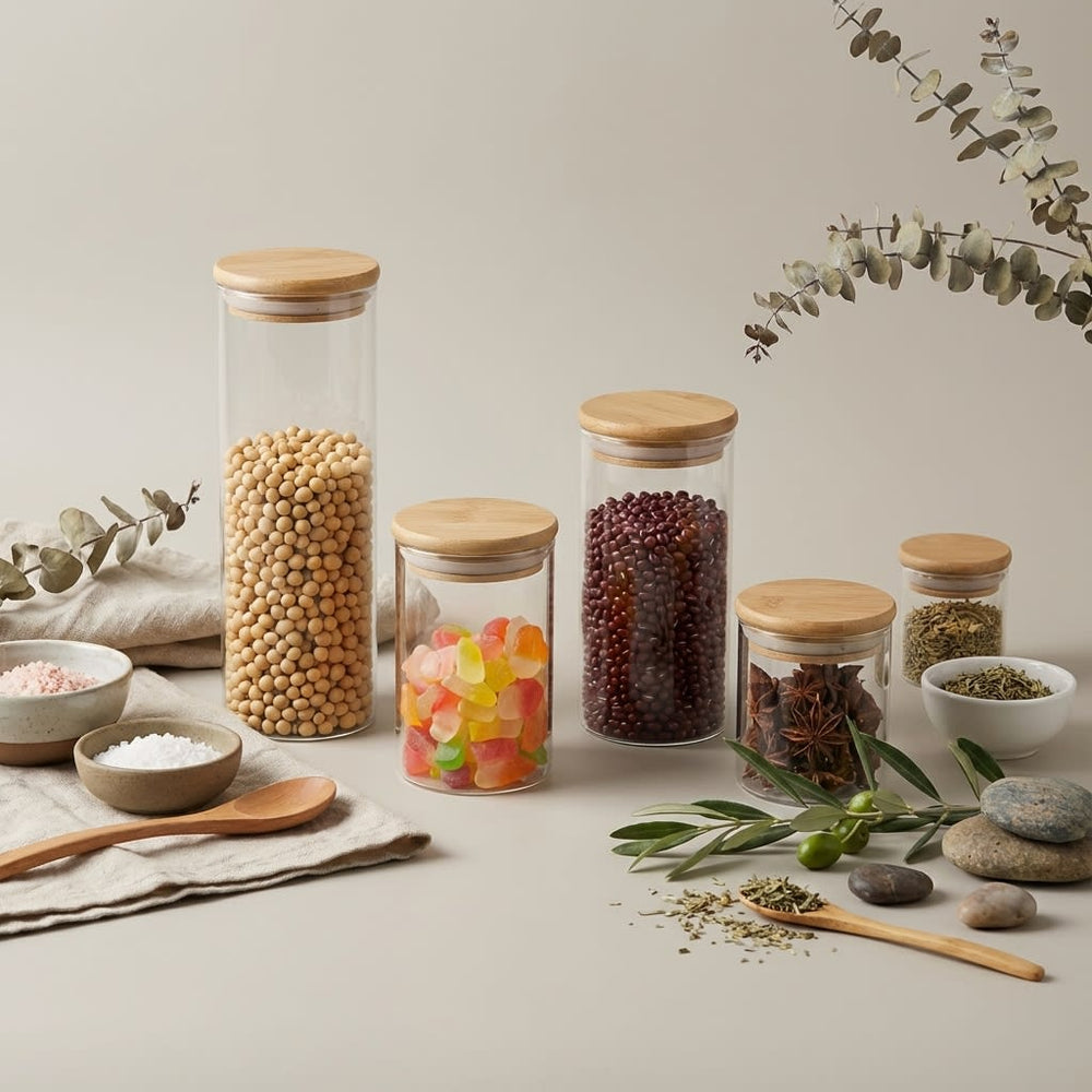 vios Airtight Borosilicate Glass Storage Jar | Preserves Food Quality