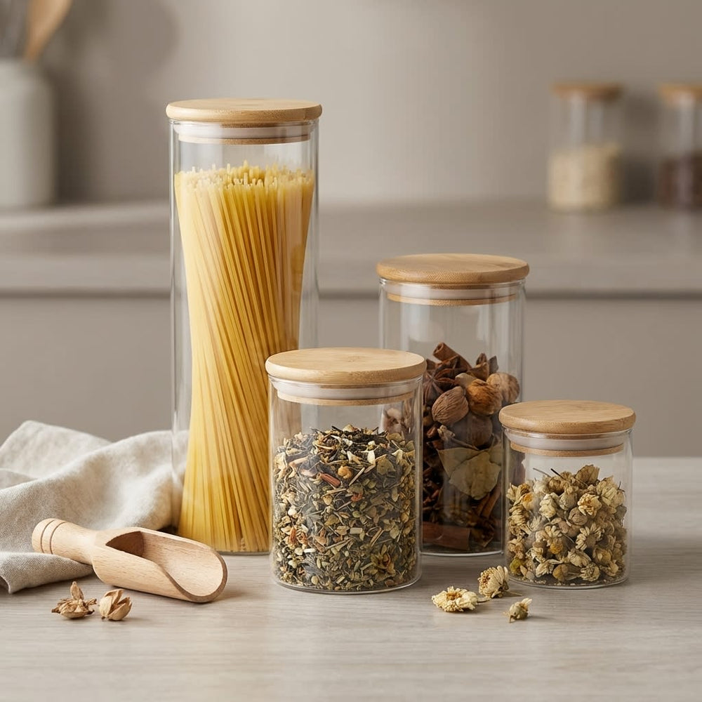 vios Airtight Borosilicate Glass Storage Jar | Preserves Food Quality