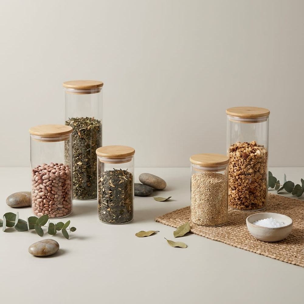 vios Airtight Borosilicate Glass Storage Jar | Preserves Food Quality