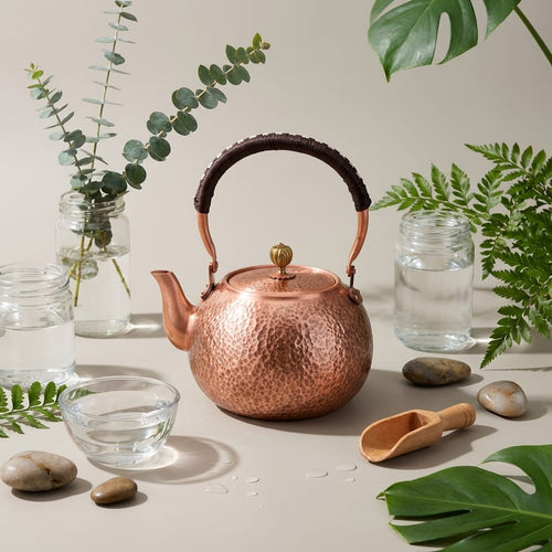 vios Hammered Copper Tea Kettle Stovetop | Pure Copper Health