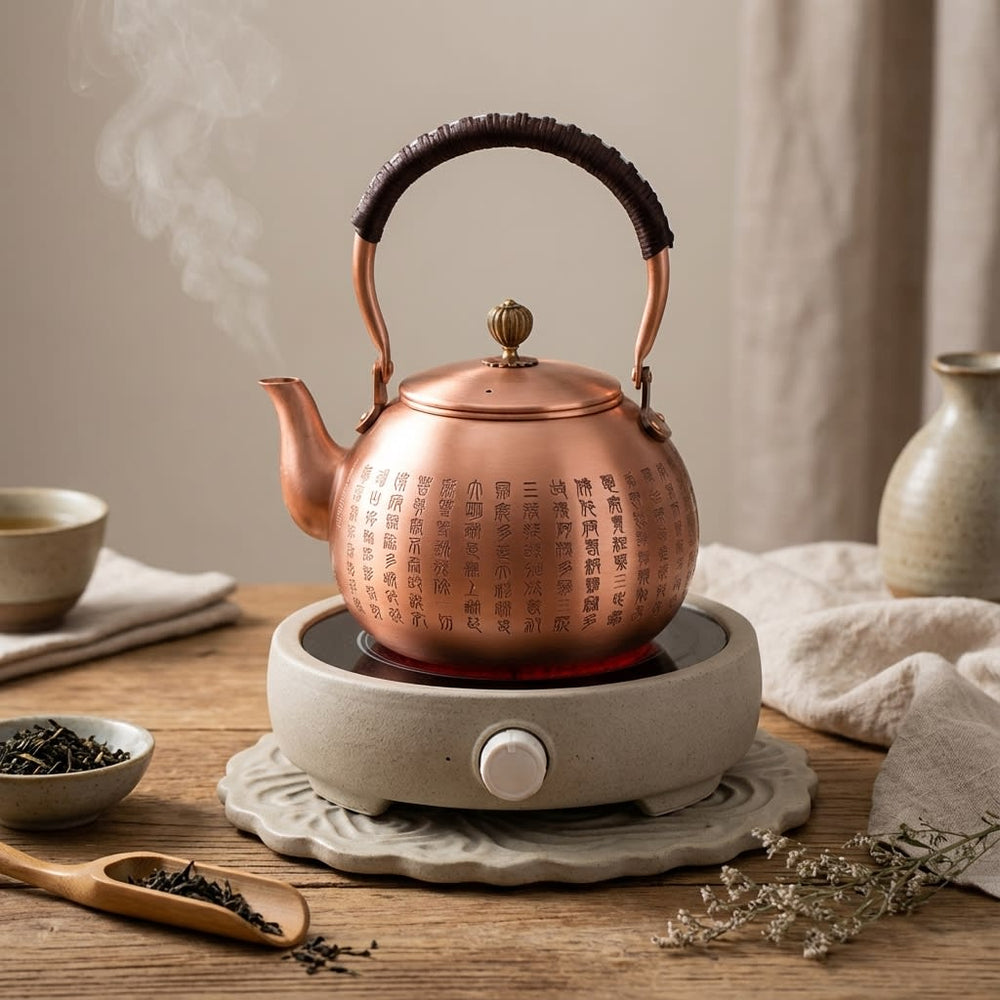 vios Hammered Copper Tea Kettle Stovetop | Pure Copper Health