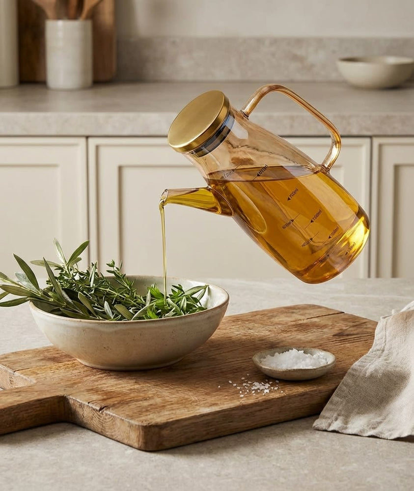 vios Borosilicate Glass Oil Dispenser | Precise Pour Control