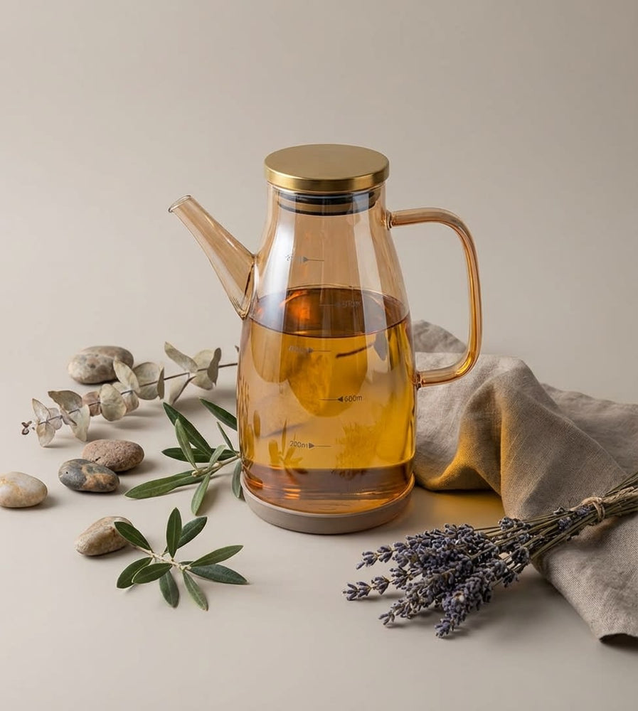 vios Borosilicate Glass Oil Dispenser | Precise Pour Control