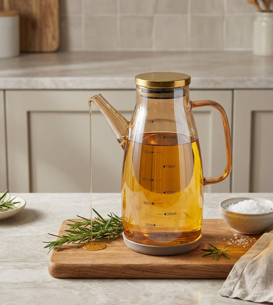 vios Borosilicate Glass Oil Dispenser | Precise Pour Control