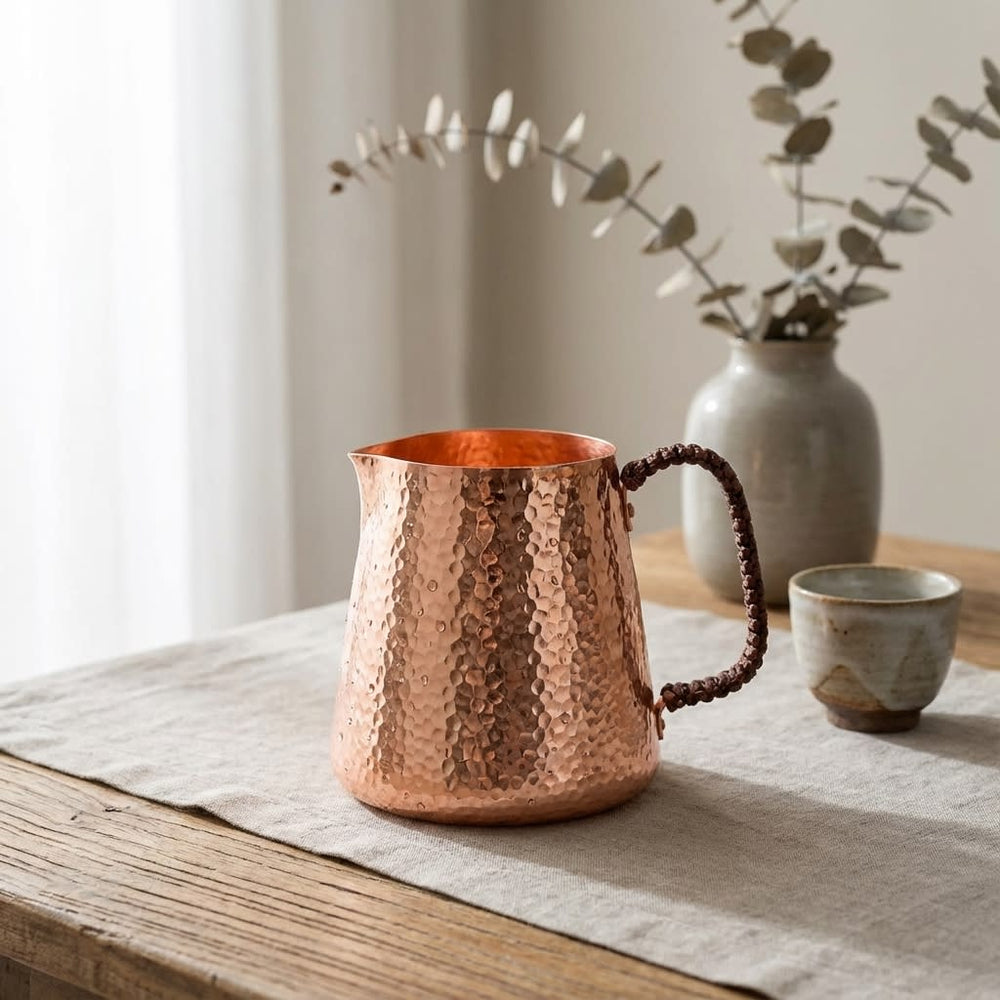 vios Hammered Copper Pitcher | Natural Water Alkalizer