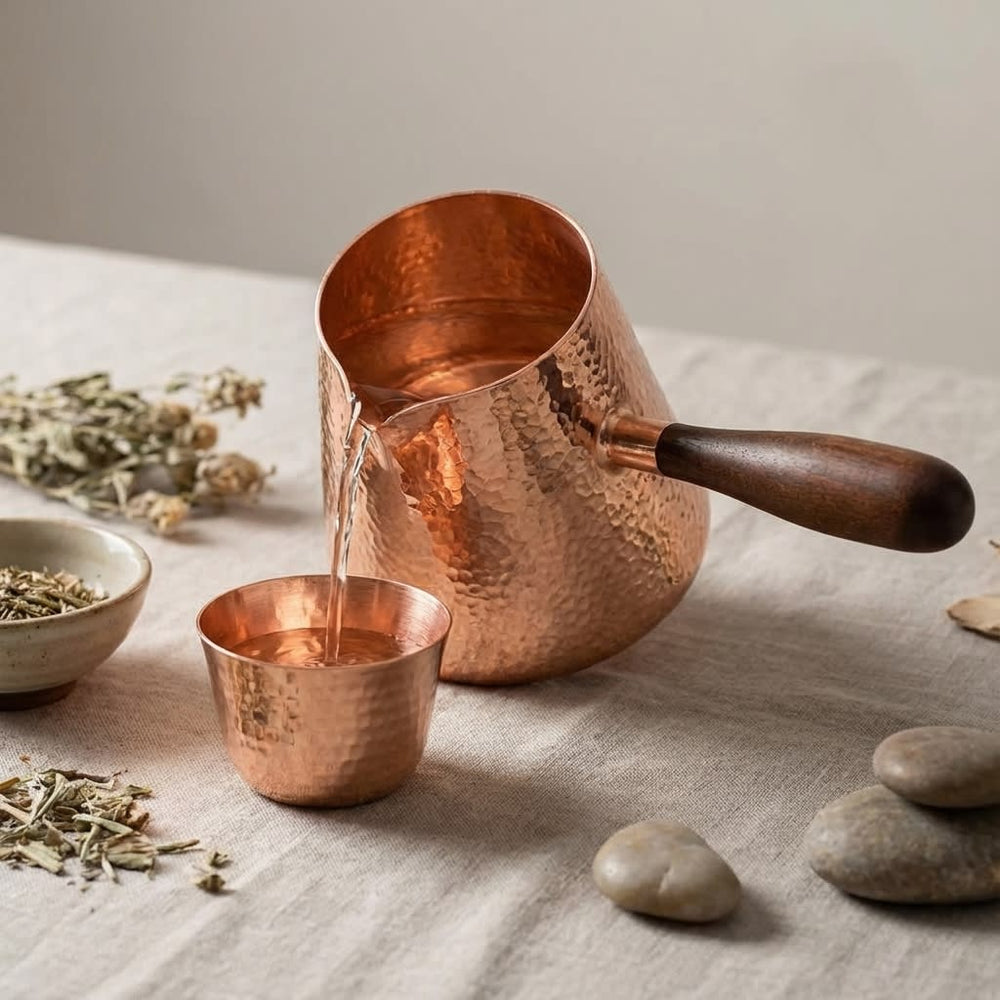 vios Hammered Copper Pitcher | Natural Water Alkalizer